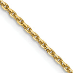 Gold (10K & 14K) Diamond-Cut Round Open Link Cable Chain - 14k Yellow Gold / 14 in / 1.4 mm