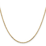 Gold (10K & 14K) Diamond-Cut Round Open Link Cable Chain - 14k Yellow Gold / 16 in / 1.8 mm