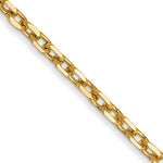 Gold (10K & 14K) Diamond-Cut Round Open Link Cable Chain - 14k Yellow Gold / 16 in / 1.8 mm
