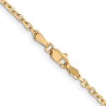 Gold (10K & 14K) Diamond-Cut Round Open Link Cable Chain - 14k Yellow Gold / 16 in / 2.2 mm