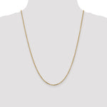 Gold (10K & 14K) Diamond-Cut Round Open Link Cable Chain - 14k Yellow Gold / 24 in / 2.2 mm