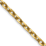 Gold (10K & 14K) Diamond-Cut Round Open Link Cable Chain - 14k Yellow Gold / 16 in / 2.2 mm