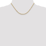 Gold (10K & 14K) Diamond-Cut Round Open Link Cable Chain - 14k Yellow Gold / 16 in / 3 mm