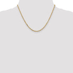 Gold (10K & 14K) Diamond-Cut Round Open Link Cable Chain - 14k Yellow Gold / 18 in / 3 mm