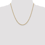 Gold (10K & 14K) Diamond-Cut Round Open Link Cable Chain - 14k Yellow Gold / 20 in / 3 mm