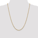 Gold (10K & 14K) Diamond-Cut Round Open Link Cable Chain - 14k Yellow Gold / 24 in / 3 mm