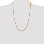 Gold (10K & 14K) Diamond-Cut Round Open Link Cable Chain - 14k Yellow Gold / 26 in / 3 mm