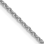 Gold (10K & 14K) Round Open Link Cable Chain - 14k White Gold / 16 in / 1.6 mm