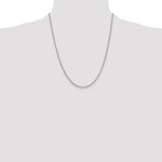 Gold (10K & 14K) Round Open Link Cable Chain - 14k White Gold / 22 in / 2 mm