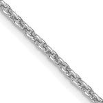 Gold (10K & 14K) Round Open Link Cable Chain - 14k White Gold / 16 in / 2 mm