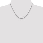 Gold (10K & 14K) Round Open Link Cable Chain - 14k White Gold / 18 in / 2.4 mm