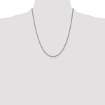 Gold (10K & 14K) Round Open Link Cable Chain - 14k White Gold / 22 in / 2.4 mm