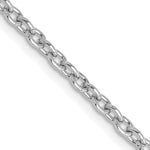 Gold (10K & 14K) Round Open Link Cable Chain - 14k White Gold / 16 in / 2.4 mm