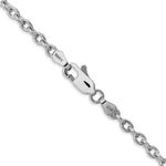 Gold (10K & 14K) Round Open Link Cable Chain - 14k White Gold / 16 in / 3.2 mm