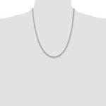 Gold (10K & 14K) Round Open Link Cable Chain - 14k White Gold / 22 in / 3.2 mm