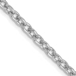 Gold (10K & 14K) Round Open Link Cable Chain - 14k White Gold / 16 in / 3.2 mm