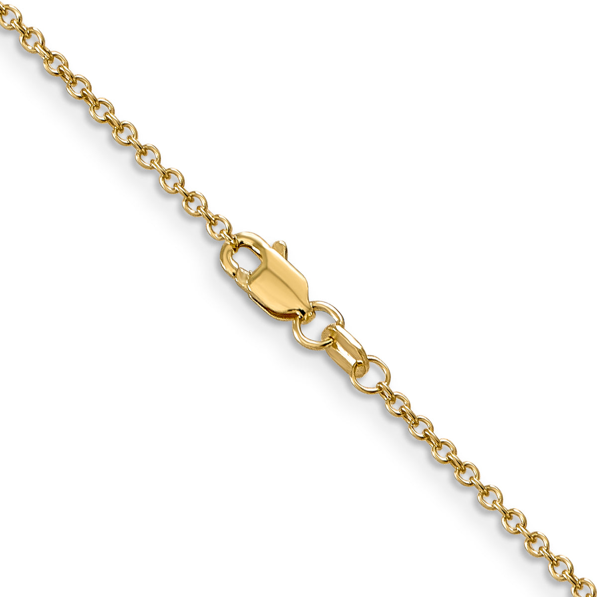 Gold (10K & 14K) Round Open Link Cable Chain - 14k Yellow Gold / 16 in / 1.4 mm, Wide