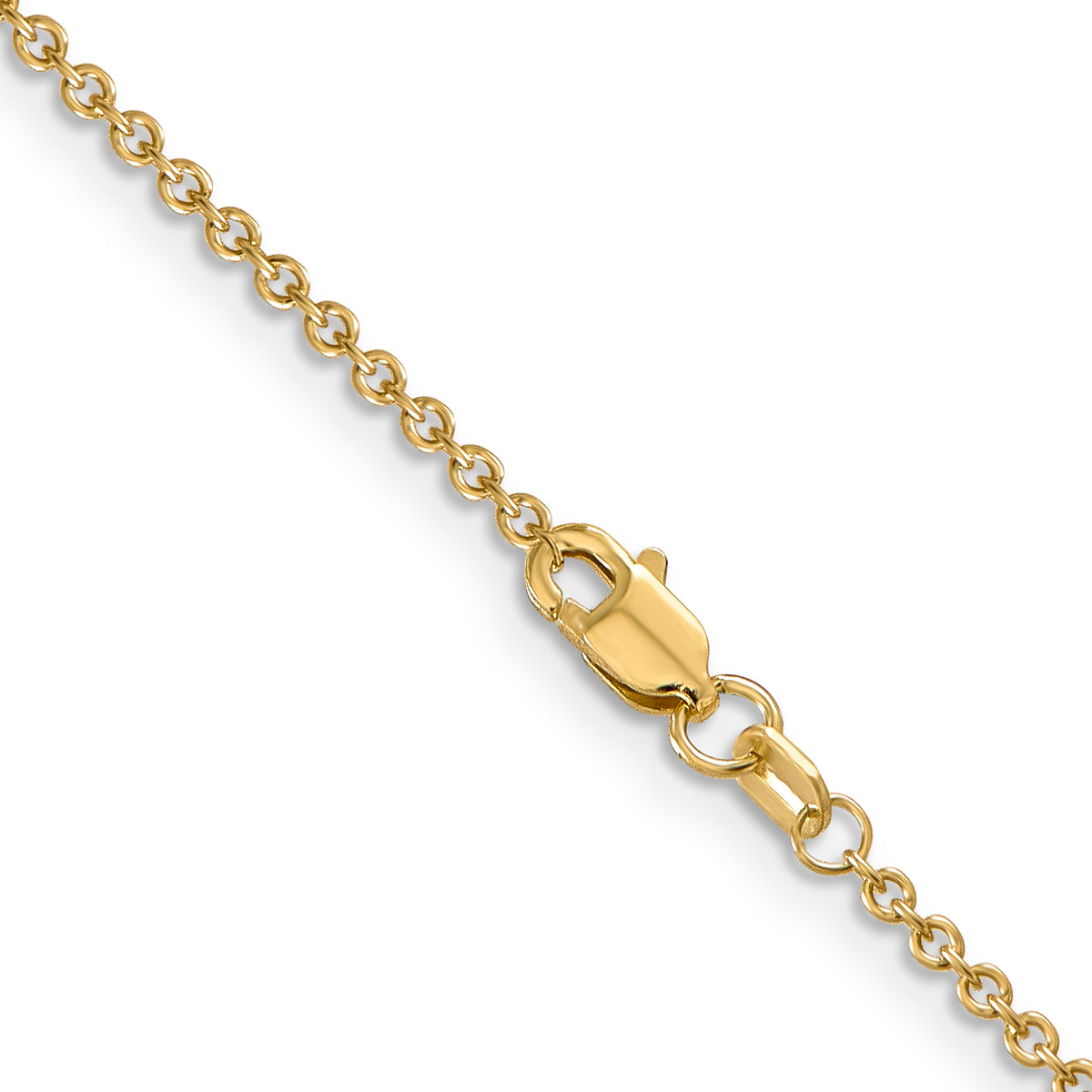 Gold (10K & 14K) Round Open Link Cable Chain - 14k Yellow Gold / 16 in / 1.6 mm