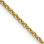 Gold (10K & 14K) Round Open Link Cable Chain - 14k Yellow Gold / 16 in / 1.6 mm