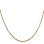 Gold (10K & 14K) Round Open Link Cable Chain - 14k Yellow Gold / 16 in / 2 mm