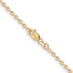Gold (10K & 14K) Round Open Link Cable Chain - 14k Yellow Gold / 16 in / 2 mm