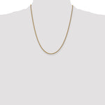 Gold (10K & 14K) Round Open Link Cable Chain - 14k Yellow Gold / 22 in / 2.4 mm