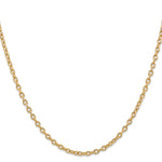 Gold (10K & 14K) Round Open Link Cable Chain - 14k Yellow Gold / 16 in / 3.2 mm