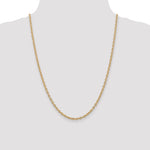 Gold (10K & 14K) Round Open Link Cable Chain - 14k Yellow Gold / 24 in / 3.2 mm