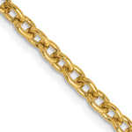 Gold (10K & 14K) Round Open Link Cable Chain - 14k Yellow Gold / 16 in / 3.2 mm