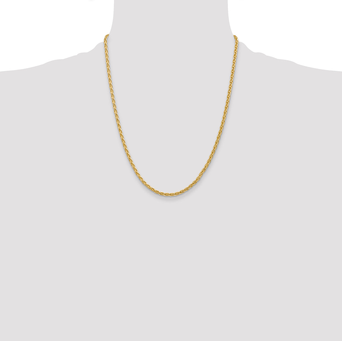 Gold (10K & 14K) Parisian Wheat Chain - 14k Yellow Gold / 22 in / 3 mm