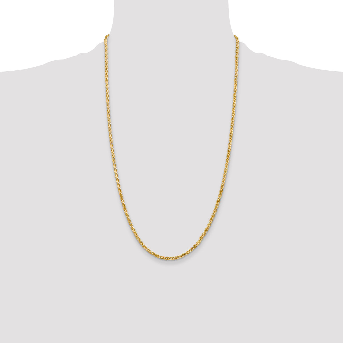 Gold (10K & 14K) Parisian Wheat Chain - 14k Yellow Gold / 26 in / 3 mm