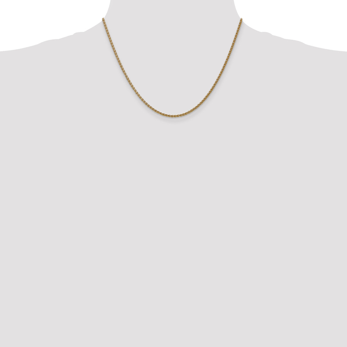 Gold (10K & 14K) Spiga Chain - 14k Yellow Gold / 18 in / 1.05 mm, Spring Ring