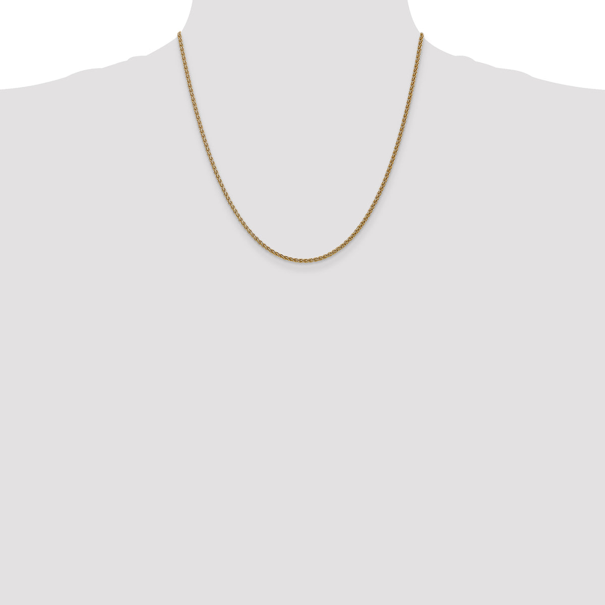 Gold (10K & 14K) Spiga Chain - 14k Yellow Gold / 20 in / 1.05 mm, Spring Ring