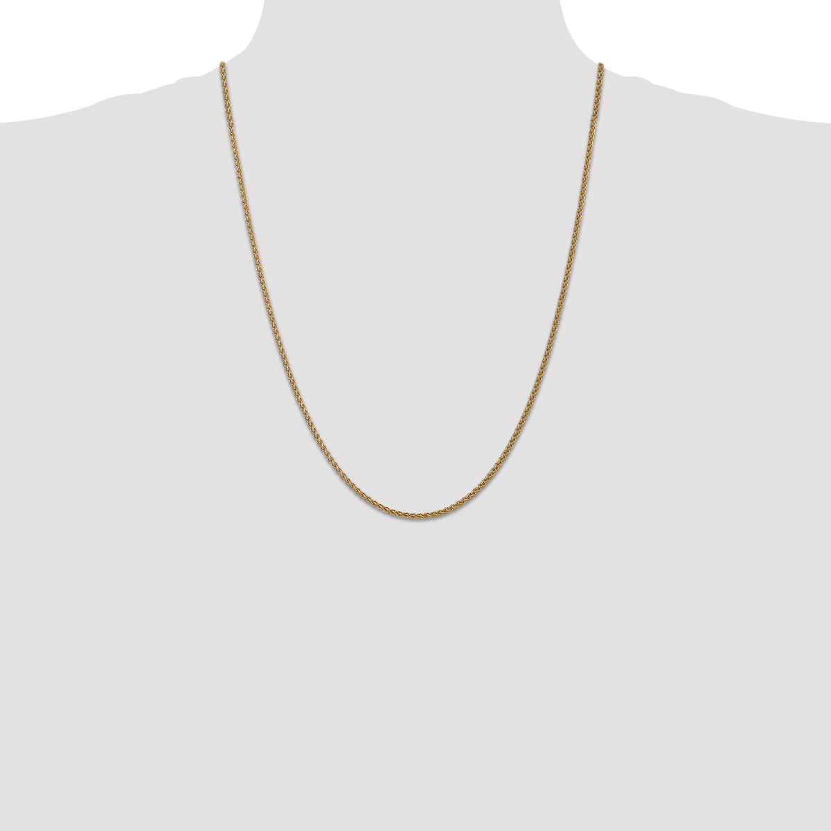Gold (10K & 14K) Spiga Chain - 14k Yellow Gold / 24 in / 1.05 mm, Spring Ring
