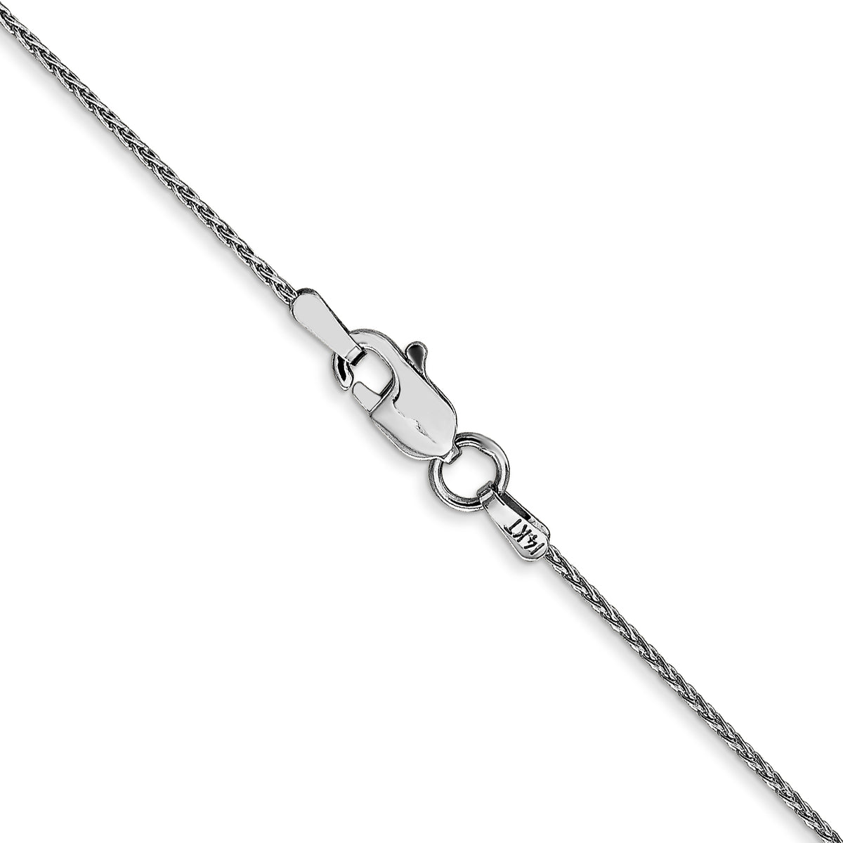 Gold (10K & 14K) Parisian Wheat Chain - 14k White Gold / 14 in / 1 mm