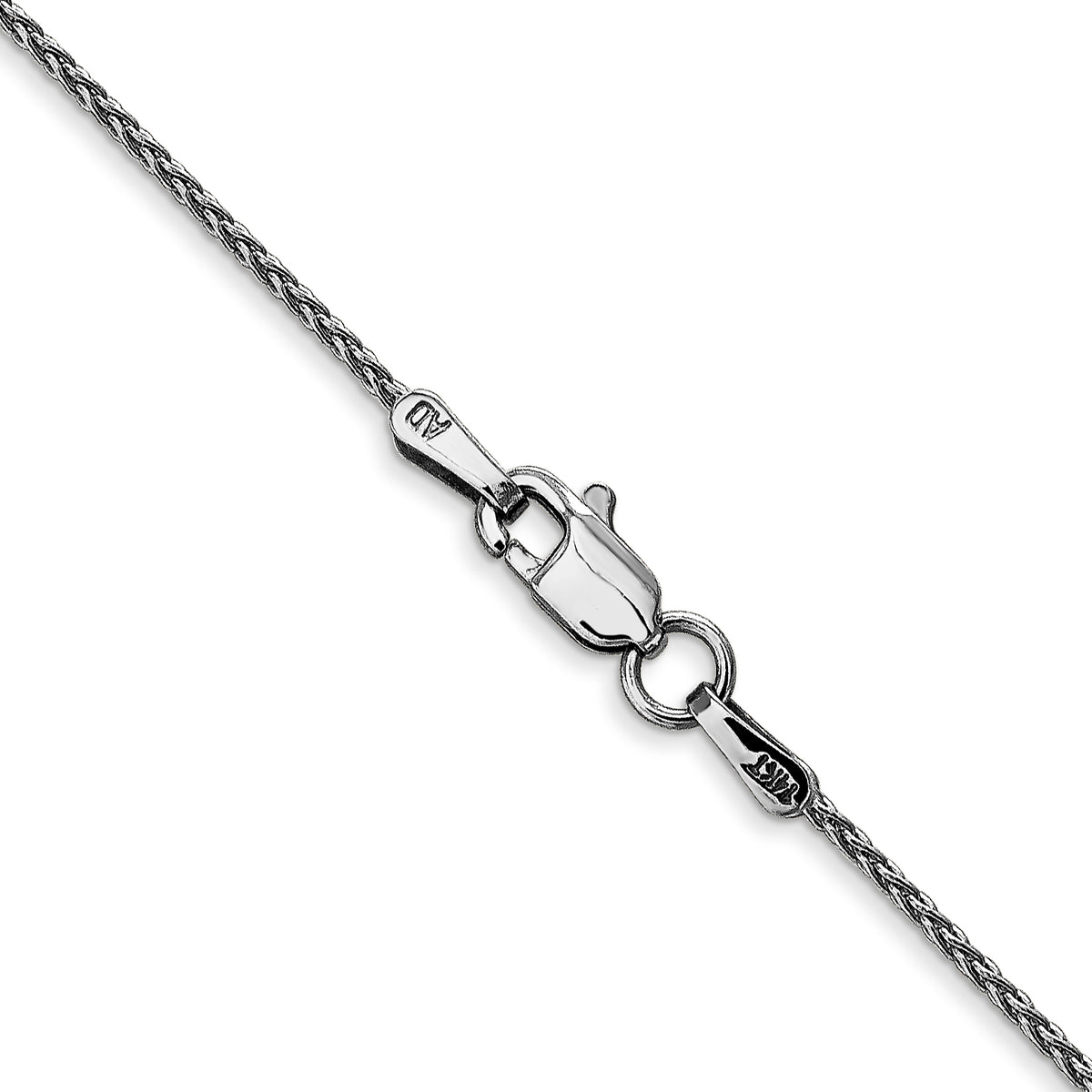Gold (10K & 14K) Parisian Wheat Chain - 14k White Gold / 14 in / 1.2 mm