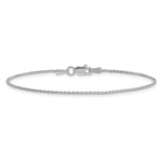 Gold (10K & 14K) Parisian Wheat Chain Bracelet - 14k White Gold / 6 in / 1.2 mm