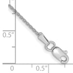 Gold (10K & 14K) Parisian Wheat Chain Anklet - 14k White Gold / 9 in / 1.2 mm
