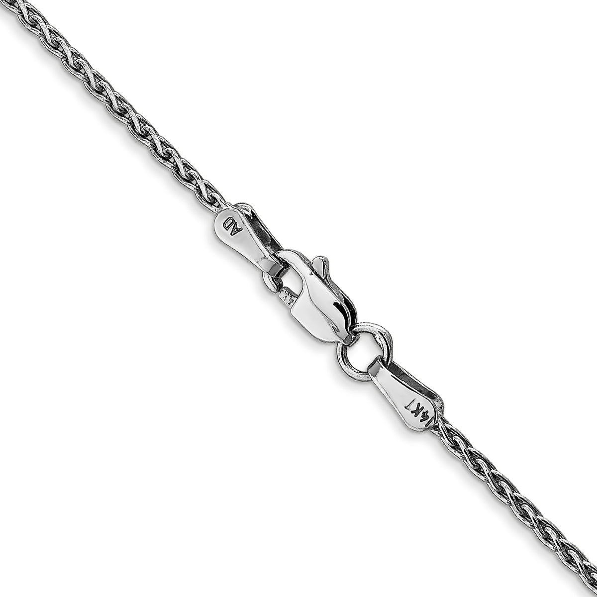Gold (10K & 14K) Parisian Wheat Chain - 14k White Gold / 14 in / 1.5 mm