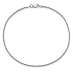 Gold (10K & 14K) Parisian Wheat Chain Anklet - 14k White Gold / 9 in / 1.5 mm