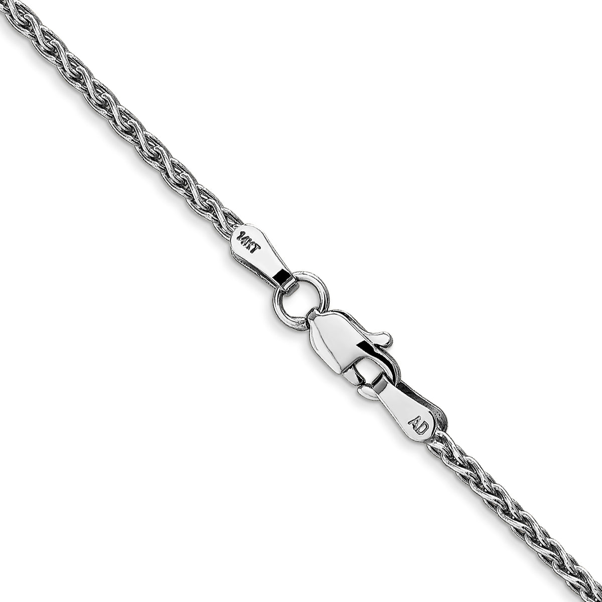 Gold (10K & 14K) Parisian Wheat Chain - 14k White Gold / 16 in / 1.75 mm