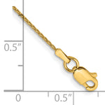 Gold (10K & 14K) Parisian Wheat Chain Anklet - 14k Yellow Gold / 9 in / 1 mm