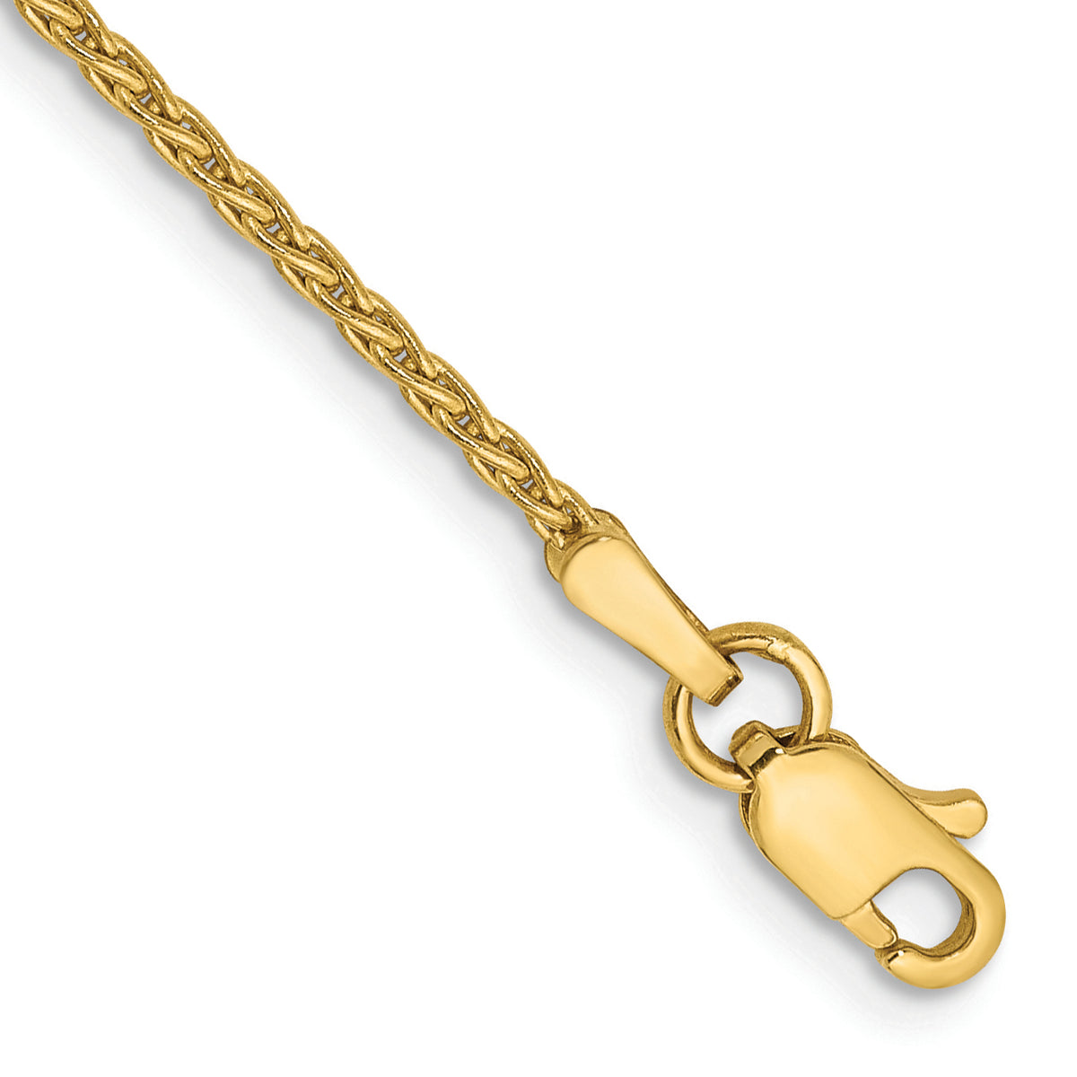 Gold (10K & 14K) Parisian Wheat Chain Bracelet - 14k Yellow Gold / 6 in / 1.5 mm