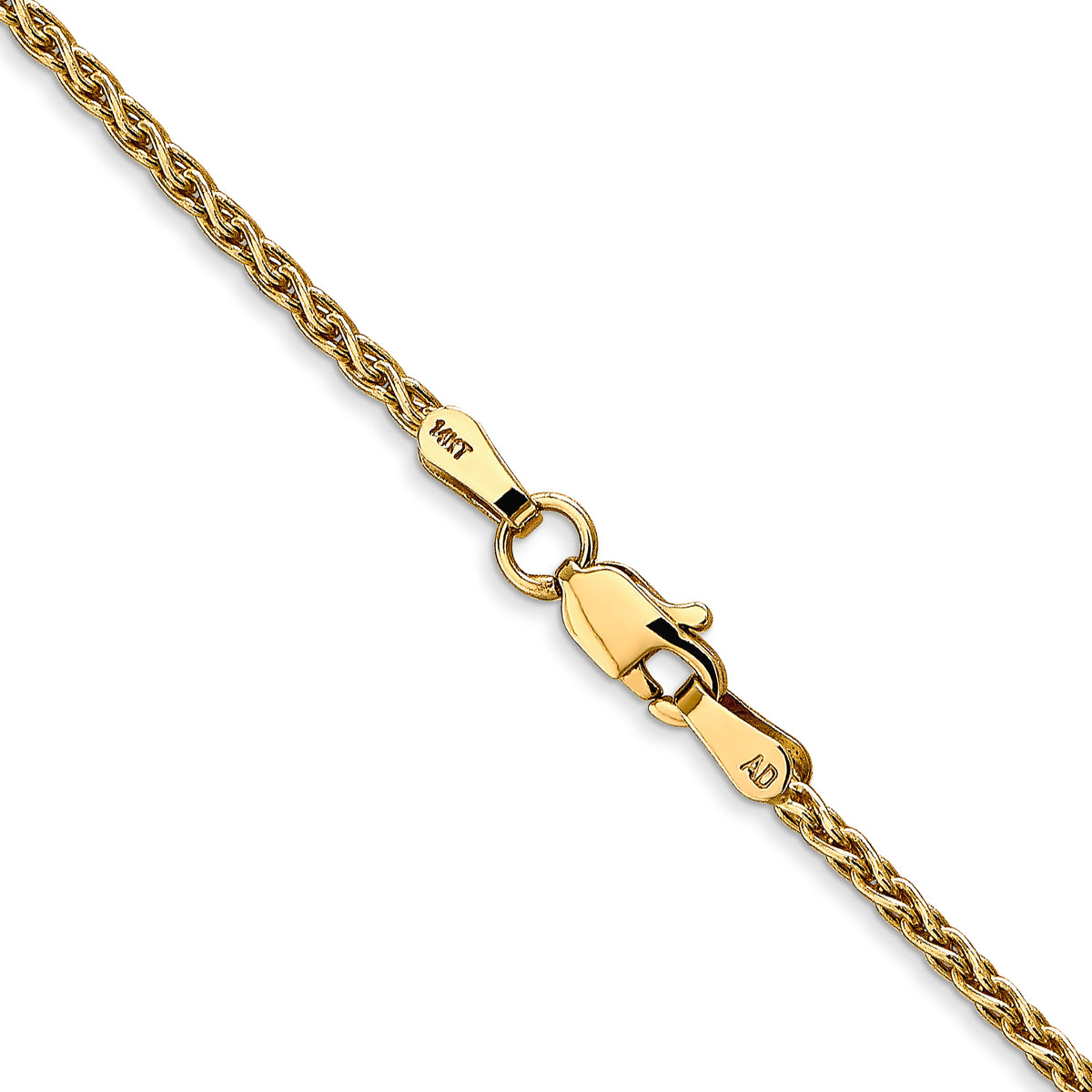 Gold (10K & 14K) Parisian Wheat Chain - 14k Yellow Gold / 14 in / 1.75 mm