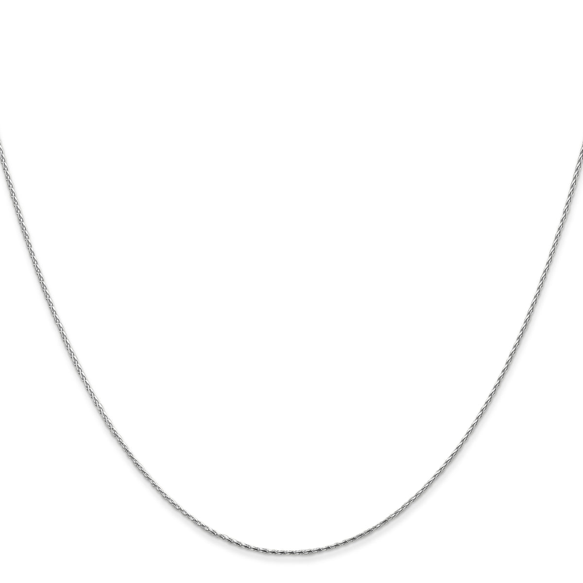 Gold (14K) Diamond-Cut Parisian Wheat Chain - 14k White Gold / 14 in / 0.8 mm#14k White Gold_0.8 mm