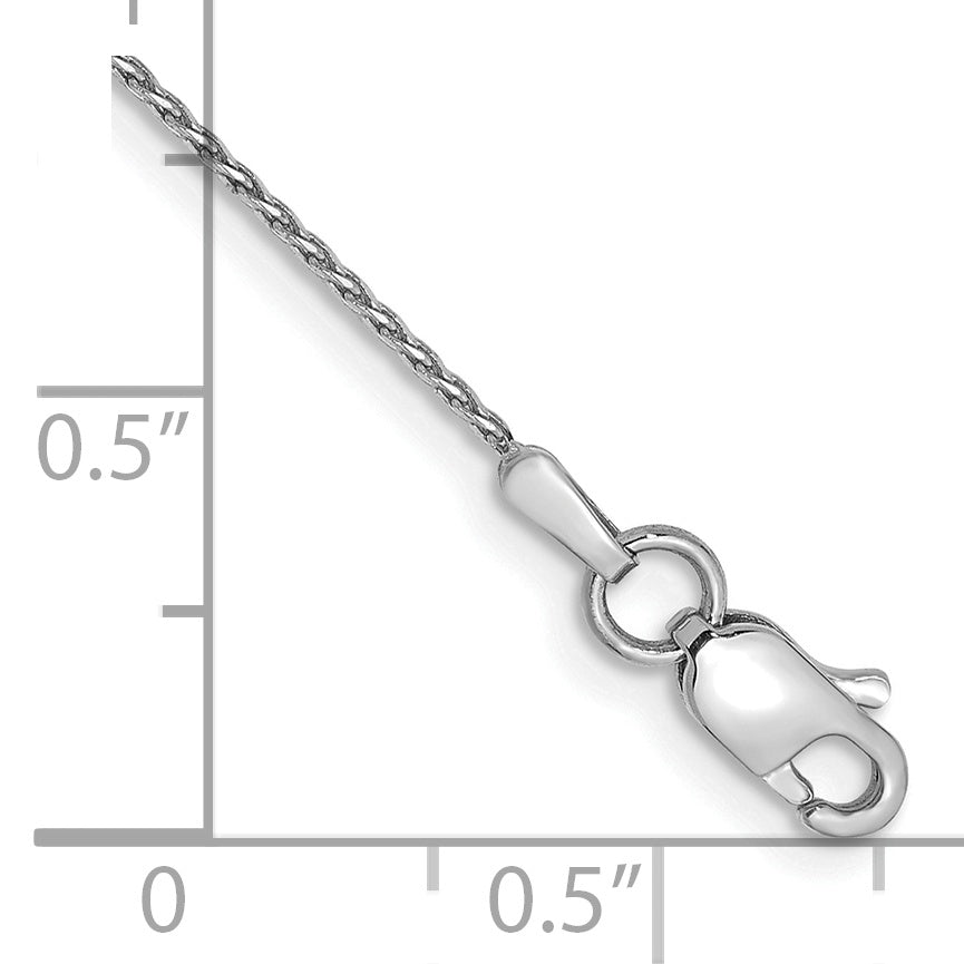 Gold (14K) Diamond-Cut Parisian Wheat Chain Bracelet - 14k White Gold / 7 in / 0.8 mm