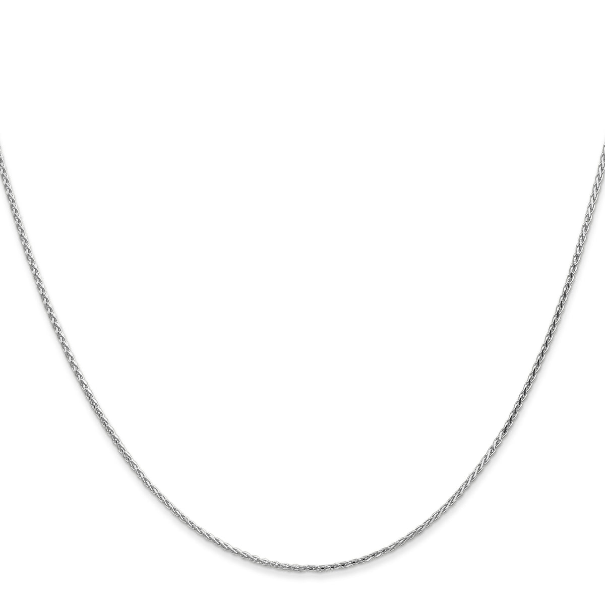 Gold (14K) Diamond-Cut Parisian Wheat Chain - 14k White Gold / 14 in / 1 mm