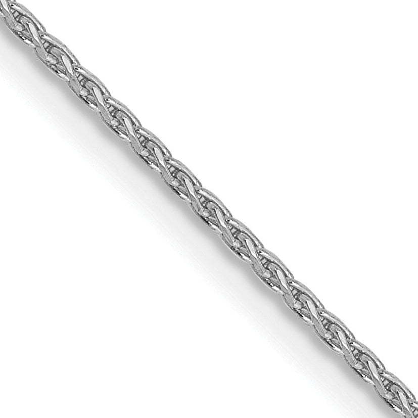 Gold (14K) Diamond-Cut Parisian Wheat Chain - 14k White Gold / 14 in / 1 mm