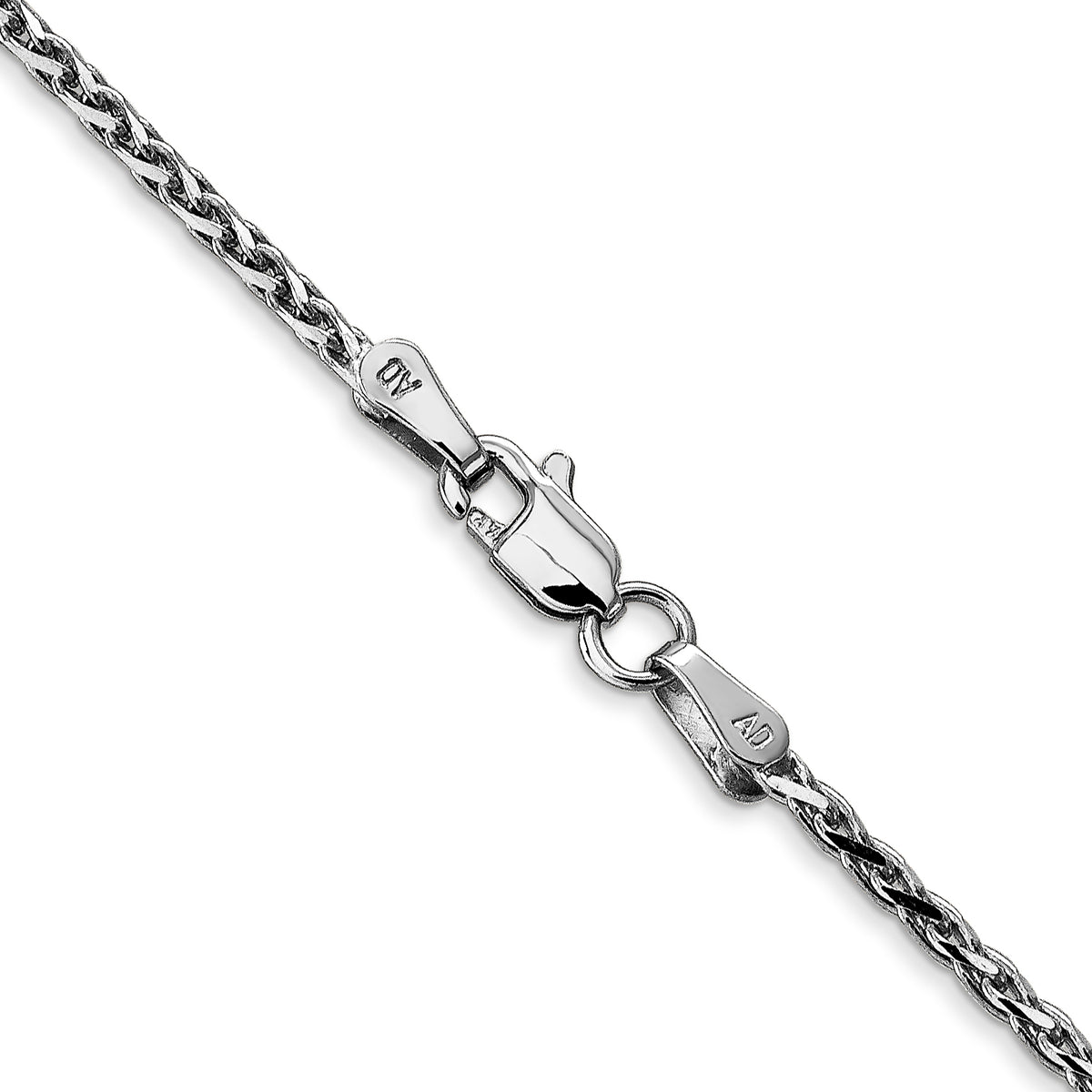 Gold (14K) Diamond-Cut Parisian Wheat Chain - 14k White Gold / 16 in / 1.6 mm