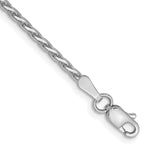 Gold (14K) Diamond-Cut Parisian Wheat Chain Bracelet - 14k White Gold / 7 in / 1.6 mm